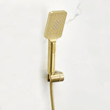 AquaLuxe Duschhandbrause Set Gold – Sparbrause mit Edelstahlschlauch | Gleichmäßiger Wasserfluss | Modernes Duschdesign