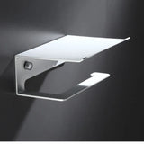 Rolluxe Premium WC-Rollenhalter Aluminium mit Ablagefläche Wandmontage – Multifunktionaler Toilettenpapierhalter mit Handyablage | Modernes Bad-Accessoire für Badezimmer & Gäste-WC | Stabil, rostfrei & platzsparend