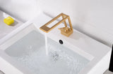 AQUAWAVE Wasserfall Waschbeckenarmatur – Einhebelmischer aus Messing | Wellenauslauf | Modernes Bad-Design