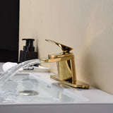 AQUACASCADA Wasserfall Waschbeckenarmatur – Messing Einhebelmischer | Breiter Auslauf | Modernes Spa-Design