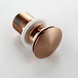 RoséFlow Premium Waschbecken Ablaufventil Roségold Messing Pop-Up Abfluss – Luxuriöses Ablaufventil mit Korrosionsschutz | Modernes Push-Down System für Badezimmer & Hotelwaschtische | Hochwertige Sanitärlösung aus Massivmessing