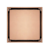 ROSEFLOW Quadrat Duschablauf 10×10 cm – Edelstahl 304 Roségold | Geruchsstopp & Filtersieb | Moderner Bodenablauf