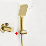 AquaLuxe Duschhandbrause Set Gold – Sparbrause mit Edelstahlschlauch | Gleichmäßiger Wasserfluss | Modernes Duschdesign