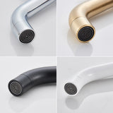 EleganceFlow Waschbeckenarmatur Einhebel – Badarmatur in Schwarz oder Gold | Warm- & Kaltwasser Mischer | Modernes Design
