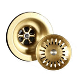 AquaBronze Classic Abflussstöpsel aus massivem Messing – Küchenablauf in Antik-Optik | Rostfrei | Universelle Passform