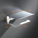 Rolluxe Premium WC-Rollenhalter Aluminium mit Ablagefläche Wandmontage – Multifunktionaler Toilettenpapierhalter mit Handyablage | Modernes Bad-Accessoire für Badezimmer & Gäste-WC | Stabil, rostfrei & platzsparend