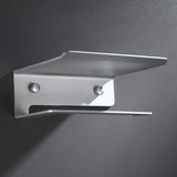 Rolluxe Premium WC-Rollenhalter Aluminium mit Ablagefläche Wandmontage – Multifunktionaler Toilettenpapierhalter mit Handyablage | Modernes Bad-Accessoire für Badezimmer & Gäste-WC | Stabil, rostfrei & platzsparend