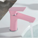 Auralis Premium Waschtischarmatur Einhebel Messing Farbdesign Warm- und Kaltwasser Einloch – Moderne Badezimmerarmatur in Rosa, Weiß oder Schwarz | Stilvoller Design Wasserhahn | Kratzfeste Lackoberfläche & langlebige Qualität