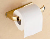 VINTARA Messing Toilettenpapierhalter – Wandhalter für WC-Rollen | Gebürstetes Design | Robust & Feuchtigkeitsbeständig