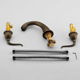 VintageFlow Wandarmatur – Antik-Messing Waschtischmischer