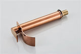 ROSEVANTA Wasserfall Waschbeckenarmatur Roségold – Einhebelmischer aus Messing | Breiter Auslauf | Luxuriöses Bad-Design