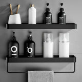 BlackEdge Eckregal ohne Bohren – Schwarzes Aluminium-Wandregal
