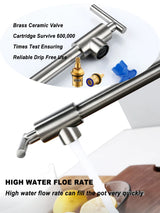 ChefLine Wandfüllarmatur – Klappbare Topfbefüllarmatur aus Messing | Schwenkbarer Küchenwasserhahn | Platzsparende Wandarmatur mit Keramikventil