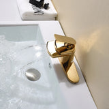 AQUACASCADA Wasserfall Waschbeckenarmatur – Messing Einhebelmischer | Breiter Auslauf | Modernes Spa-Design