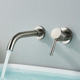 LuxRotate Waschbeckenarmatur Gold – Wand Wasserhahn Messing | 360° Schwenkbar | Minimalistisches Bad Design
