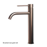 Rosella Glanz Hochwaschtischarmatur – Einhebelmischer in Roségold-Optik | Für Aufsatzbecken | Edles Design & langlebige Technik