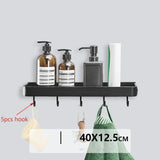 BlackEdge Eckregal ohne Bohren – Schwarzes Aluminium-Wandregal