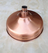 KupferGuss Regenbrause 20 cm – Runde Luxus-Duschbrause in Antik-Kupfer aus massivem Messing
