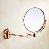AureliaMirror Wandkosmetikspiegel Roségold – 3-fach Vergrößerung Spiegel | Doppelseitig & Schwenkbar | Präzise Pflege