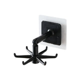 SpinRack Pro 360 Drehbarer Klebehaken-Organizer ohne Bohren – selbstklebender Hakenhalter für Küche & Bad | 360° drehbares Ordnungssystem | platzsparender Mehrzweck-Organizer