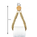 RopeStyle Handtuch- und Toilettenpapierhalter – Bohrfreie Wandhalterung im natürlichen Boho-Design