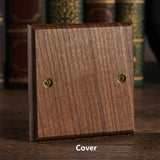 NobleWood Kippschalter aus Walnussholz 1–4 Fach – Messinghebel Lichtschalter | Edles Retro-Design | Integrierte USB-Option