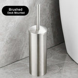 SteelMount Pro WC-Bürstengarnitur Wand – Schwarze Edelstahl Toilettenbürste | Hygienisch & Rostfrei | Platzsparende Wandmontage