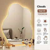 LumoArte LED-Wandspiegel – Skandinavischer Minimalismus mit unregelmäßiger Form
