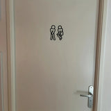 WC-Wegweiser Figurenzeichen – Originelles Toilettenschild für Frauen & Männer | Modernes Acryl-Türzeichen ohne Rahmen | Für Gastronomie, Hotel & Zuhause