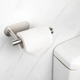 AquaMount Pro Selbstklebendes Badezimmer-Accessoire-Set aus Edelstahl – Wandhalterung ohne Bohren | Rostfrei | Gebürstetes Premium-Design
