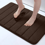 CloudComfort Memory-Schaum Badematte – rutschfeste & wasserabsorbierende Badezimmermatte | extra weich, maschinenwaschbar & modernes 3D-Streifendesign