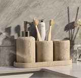 TerraStone Natural Badezimmer-Accessoire – Naturstein & Sandstein Design | Minimalistisch | Nachhaltig & Zeitlos