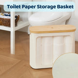 CleanStore WC-Papier Aufbewahrungsbox mit Deckel – Geschlossener Toilettenpapier Behälter | Hygienische Lagerung | Platzsparendes Design