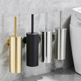 SteelMount Pro WC-Bürstengarnitur Wand – Schwarze Edelstahl Toilettenbürste | Hygienisch & Rostfrei | Platzsparende Wandmontage
