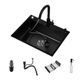SteelNova Pro Küchenspüle Einzelbecken-Set – Edelstahl Einbauspüle mit Armatur | Gebürstete Oberfläche | Geräuschdämmung & Komplettzubehör