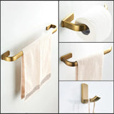 HeritageLine Premium Badaccessoire Set Antik Messing 4-teilig – Wandmontiertes Badezimmer-Set mit Toilettenpapierhalter, Handtuchhalter, Handtuchring & Haken | Klassisches Vintage Design aus Metalllegierung | Langlebiges Sanitär-Accessoire-Set