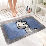 FRUTTAVIVA Badezimmermatte Kirschdesign – Saugstarke WC-Matte | Weich & Rutschfest | Modernes Badaccessoire