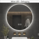 LumiLux Rund-LED-Spiegel – Moderner runder LED-Spiegel mit Lichtsteuerung & Antibeschlagfunktion