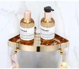 ROSEGLOW 304 – Premium Edelstahl Duschablage Ecke in Roségold