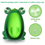 FroggyAim Kinder-Urinal für Jungen – Wandmontiertes Töpfchen | Frosch-Design | Saugnapf-Befestigung | Spielerisches Toilettentraining