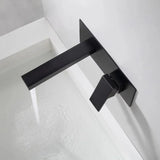 ElegoWall Waschbeckenarmatur Schwarz – Wand Wasserhahn Messing | Minimalistisches Bad Design | Warm Kalt Mischer