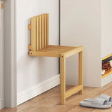 NordFold Klappbare Bambus Wandbank – Schmale Schuhbank ohne Bohren | Platzsparender Sitzhocker | Skandinavisches Design