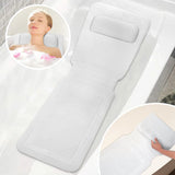 AquaRuhe Premium Badewannenkissen Set – Rutschfestes Badewannenkissen | Vollständige Körperentspannung | Atmungsaktive 4D Belüftung