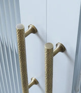 HeritageHammer Möbelgriffe aus Massivmessing – Handgehämmerte Bronze Schrankgriffe | Vintage Design | Langlebige Qualität