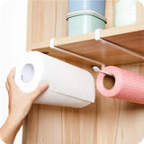 DoorFlow Premium Türhänger Küchenrollen- & Handtuchhalter Metall Bohrenfrei – Einhängbarer Schrankorganizer für Küche & Bad | Rostfrei, Platzsparend & Vielseitig | Moderne Stauraumlösung