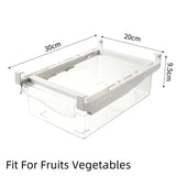 CoolStack Kühlschrank-Schiebebox mit Unterregal-System – Transparente Frischhalte- und Ordnungsbox für Obst, Gemüse & Eier | Platzsparender Kühlschrank-Organizer mit Auszugsschublade