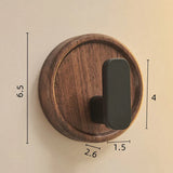 BlackWood Design Wandhaken – Selbstklebender Kleiderhaken aus Walnussholz | Ohne Bohren | Moderne Aufbewahrungslösung