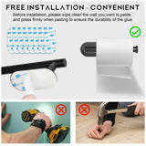 AquaMount Pro Selbstklebendes Badezimmer-Accessoire-Set aus Edelstahl – Wandhalterung ohne Bohren | Rostfrei | Gebürstetes Premium-Design
