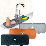 AquaDry Premium Wasserhahn-Schutzmatte Silikon Waschbecken Spritzschutz mit Ablagefunktion – Anti-Tropf Küchen- & Badmatte | Wasserabweisend, Rutschfest & Waschbar | Hygienischer Spülbereich-Organizer