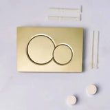 LuxGold Drückerplatte für Unterputz-Spülkasten – Zweimengen-Spültaste | Wassersparend | Elegantes Gold-Finish